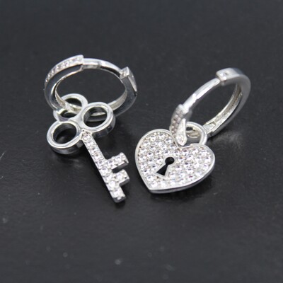 lock key küpe - Thumbnail